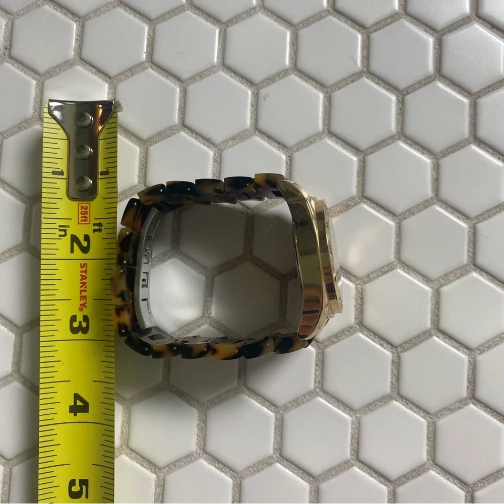 Anne Klein 10/9178 Women's Watch Tortoise Shell Band NEW BATTERY Crystal Face - Picture 5 of 6